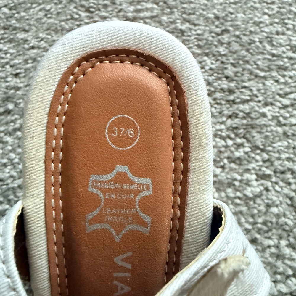 Women's Cream/White Woven Wedges - Picture 10 of 10